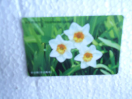 KOREA   USED CARDS  PLANTS FLOWERS - Corée Du Sud