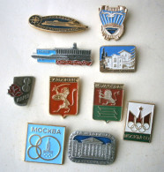 10 Old Russian Commemorative Pins - Lots