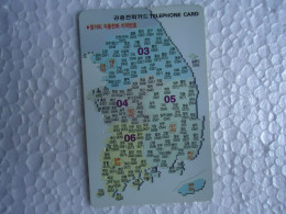 KOREA   USED CARDS  MAPS TRAIN METRO - Corée Du Sud