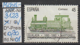 1993 - SPANIEN - SM "Eisenbahnlinie Igualada-Martorell" 45 Ptas Mehrf. - O  Gestempelt - S.Scan (3123o 01-02  Esp) - Gebraucht