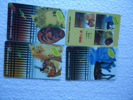 KOREA   USED CARDS SET  4 ART   MUSEUM - Corée Du Sud