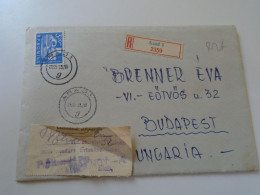 D197924  Romania  Registered  Cover  Arad 1963     Sent To Hungary  Brenner Éva - Cartas & Documentos