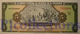 EL SALVADOR 5 COLONES 1983 PICK 134a UNC - Salvador