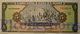 EL SALVADOR 5 COLONES 1983 PICK 134a UNC - El Salvador