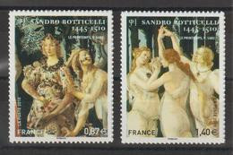 France 2010 Tableau Botticelli 492 Et 509 2 Val. Neuves ** MNH - Unused Stamps