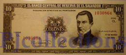 EL SALVADOR 10 COLONES 1988 PICK 135b UNC - El Salvador