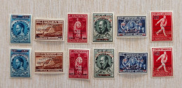 Belgium 1948 - OBP/COB PR 83/88 + 92/97 - Damiaan/Vandervelde - MNH** - Privées & Locales [PR & LO]