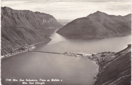 SVIZZERA - CARTOLINA  - SAN SALVATORE VISTA SU MELIDE E MTE SAN GIORGIO VIAGGIATA  - 1954 - Melide