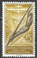 GUINEA Española 1957, Vuelo Escuadrilla Atlantida, Num 368 * - Guinea Española