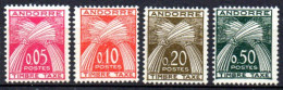 Andorre: Yvert N° Taxe 42/45* - Unused Stamps