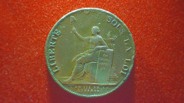 Monneron De 2 Sols à La Liberté An III 1791 - 1791-1792 Constitution (An I)