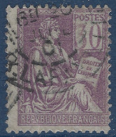 France MOUCHON N°115 30c Violet Variété D'impression 3 De 30 Partiellement éffacé ! Oblitéré TTB - 1900-02 Mouchon