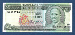 Barbados $5 Dollars 1975 P32 AU - Barbados (Barbuda)