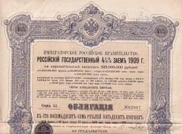 Russia  - 1909 -  187,5 Rubles-  4,5%  Bond.. - Russia