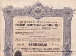 Russia  - 1909 -  187,5 Rubles-  4,5%  Bond.. - Rusland