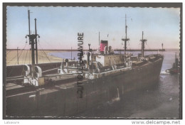 59----DUNKERQUE-Cargot Quittant Le Port----cpsm Pf Colorisée - Dunkerque
