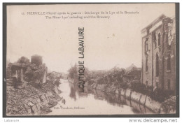 59----MERVILLE--Après La Guerre-Décharge De La Lys Et La Brasserie--pas Courante - Merville