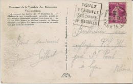 OBLITERATION DAGUIN SUR CARTE "  VISITEZ VERDUN ET SES CHAMPS DE BATAILLE - ANNEE 1932 - Mechanical Postmarks (Other)