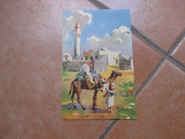 Delcampe - Colonie Italiane LIBIA Viaggiata Affrancata REGNO Di Lybia  Anni 50 Moschea Illustratore BONELLI - Libyen