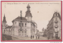 01 - BOURG EN BRESSE--Postes Et Télégraphes-Avenue D'Alsace Lorraine-temple Protestant--animé - Sonstige & Ohne Zuordnung