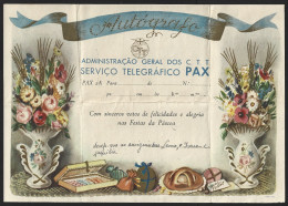 Easter Party Stationery Telegram. Christ's Resurrection. Easter Flower And Eggs. Chocolates. Flowers. Easter Telegraph S - Pasen