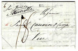 1822 - Lettre De St Galle  " Par Genève / Marseille  " Taxe 18  Pour Nice ( Royaume De Sardaigne ) - ...-1845 Precursores