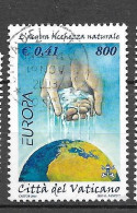 Timbres Oblitérés Du Vatican 2001, N°1230A YT, Europa, L'eau Richesse Naturelle - Used Stamps