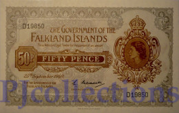 FALKLAND ISLANDS 50 PENCE 1969 PICK 10a UNC - Falkland Islands