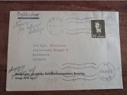 838) Norge Busta Stampe Trykksaker 1966 Viaggiata Da Oslo A Copenaghen Timbro Pubblicità Norway For Relaxed Holidays - Lettres & Documents