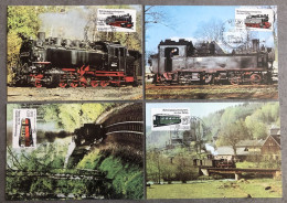 (2864-2867) DDR Maximumkarten 1984 Schmalspurbahnen IV (MK-1-28) - Maximum Cards