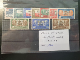 1939 Wallis Et Futuna N°Y&T 77 à 86 Série Complète Neufs Avec Charnière * - Unused Stamps