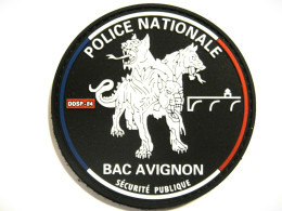 ECUSSON EN PVC LA P.N BAC AVIGNON DDSP 84 SCRATCH AU DOS 80MM - Policia