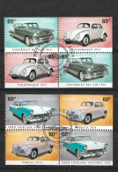 Timbres Oblitérés D'Islande, 2004, N°990-993 YT,  Voitures Anciennes, Coccinelle Volkswagen, Chevrolet, Pobeta, Ford Fai - Gebruikt