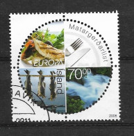 Timbres Oblitérés D'Islande, 2005, N°1031 YT,  Europa, La Gastronomie En Islande - Used Stamps