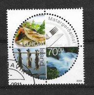 Timbres Oblitérés D'Islande, 2005, N°1031 YT,  Europa, La Gastronomie En Islande - Usados