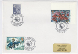 1987 NORTH SEA OIL Cover ANNIV Event Aberdeen GB Stamps Energy Petrochemicals - Oil