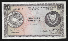 Cyprus  One Pound 1.7.1975  Very Rare! - Chipre