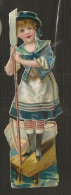 Découpis Gaufrée Jeune Fille Année 1900 - Enfants