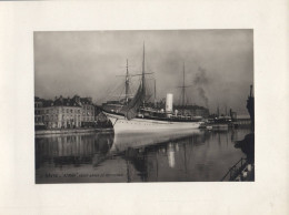 Le Havre - Photo Ancienne - ATMAH , Bateau Yacht Du Baron De ROTHSCHILD Dans Le Port - Photographie LB Hâvre - Porto