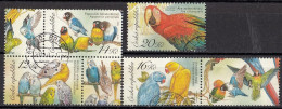 CZECH REPUBLIC 406-409,used,falc Hinged,parrots - Oblitérés