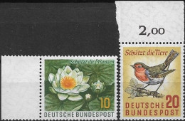 WEST GERMANY (BRD) - COMPLETE SET NATURE PROTECTION DAY (w/MARGINS) 1957 - MNH - Protection De L'environnement & Climat