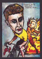 CPM Anquetil Cyclisme Tirage 30 Exemplaires Numérotés Signés Par L'artiste JIHEL Marilyn Diable - Entertainers