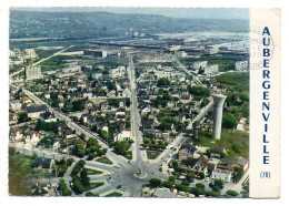 AUBERGENVILLE --1970--Vue Aérienne --Place De L' Etoile ...timbre...griffe Linéaire  MARSEILLE-13 - Aubergenville