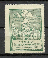 France 1925 ESPERANTO X Catholic Kongress In Paris France Vignette Poster Stamp * - Esperanto