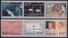 F-EX44417 FINLAND SOUMI MNH 2004 ADHESIVE SIBELIUS MUSIC PIANO SWAN PAINTING.  - Unused Stamps