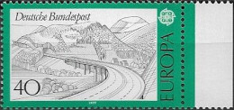 WEST GERMANY (BRD) - EUROPA CEPT ISSUE: LANDSCAPES (MOTORWAY SECTION OF THE RHÖN 40 Pf, RIGHT MARGIN) 1977 - MNH - 1977