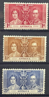ANTIQUA - MH* - 1937  # 81/83 - 1858-1960 Crown Colony