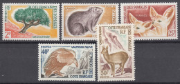 French Somali Coast, Cote Des Somalis 1962 Animals Mi#336-341 Mint Hinged - Ongebruikt