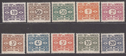 French Somali Coast, Cote Des Somalis 1947 Timbres-taxe Mi#44-53 Mint Hinged - Nuovi