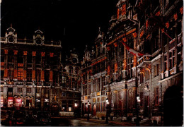 10-9-2023 (4 T 43) Belgium - Bruxelles Grand Place (at Night) 2 Postcards - Brussels By Night